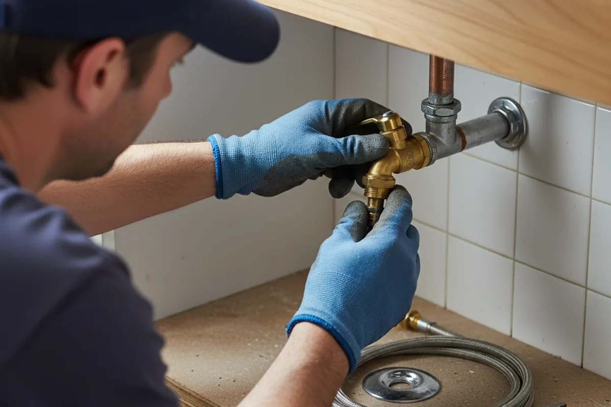 Shutoff valve and fitting work during Emergency Plumbing in Isanti